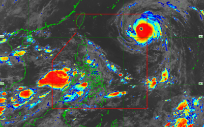 <p>'GARDO' IN PH. Typhoon "Gardo" enters the Philippine Area of Responsibility on Monday morning. <em>(Satellite image courtesy of PAGASA)</em></p>